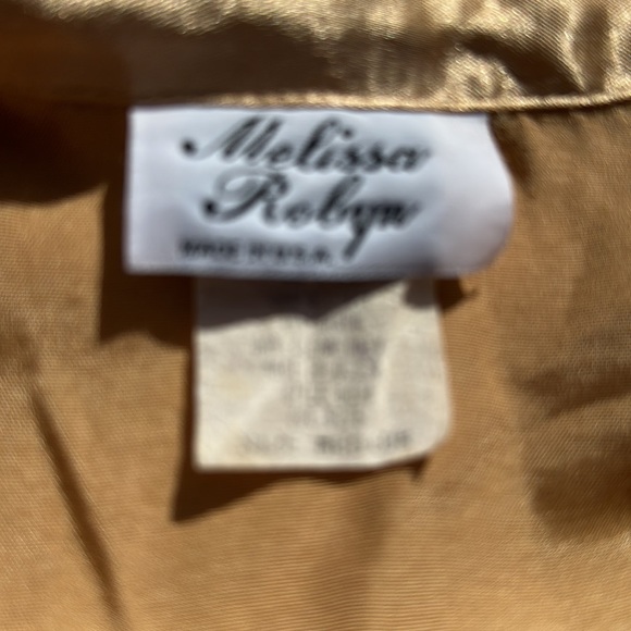 Melissa Robyn Gold satin 1980s Blazer women's size medium almost no flaws - Picture 6 of 12